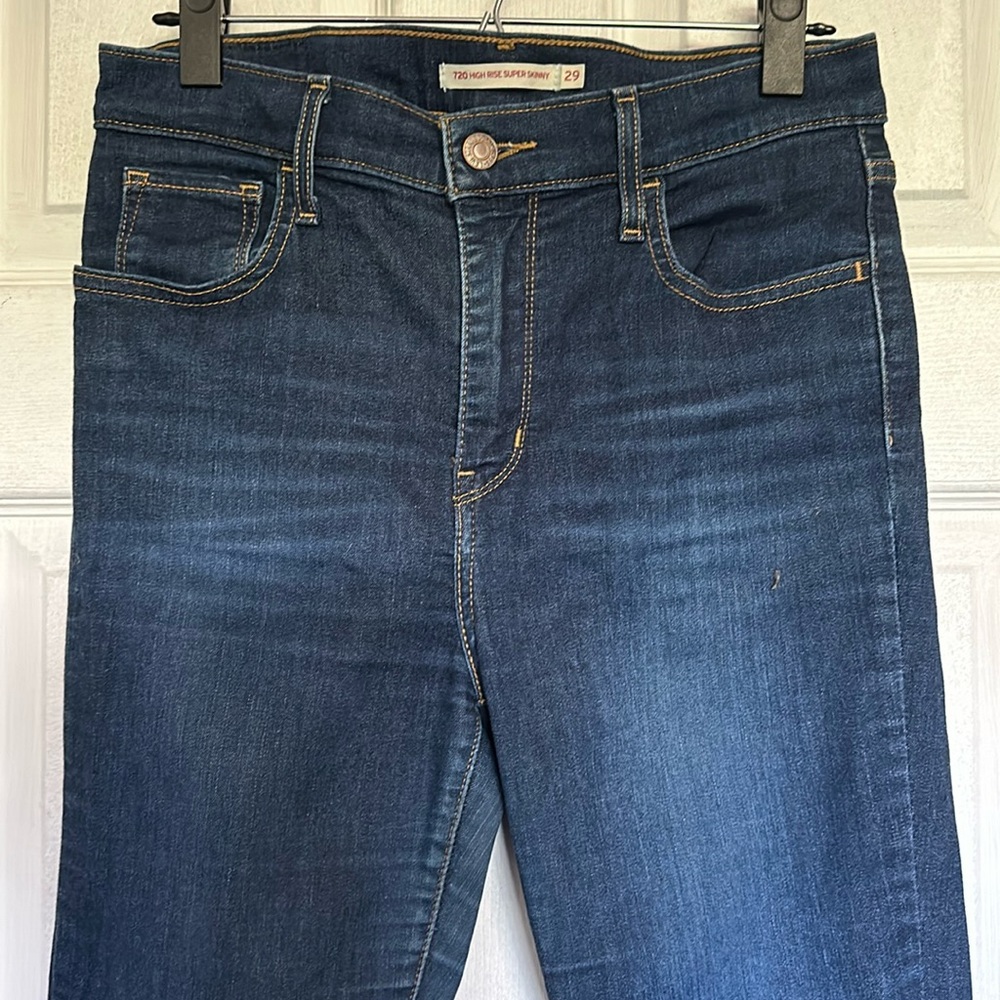 Levi’s 720 High Rise Super Skinny Dark Jeans